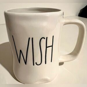 Rae Dunn Coffee Mug with “Wish” on it Great Farmhouse Decor EUC 🖤🌻